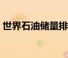 世界石油儲(chǔ)量排名第一（世界石油儲(chǔ)量排名）