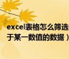 excel表格怎么篩選大于某一數(shù)值的數(shù)字（excel怎么篩選大于某一數(shù)值的數(shù)據(jù)）