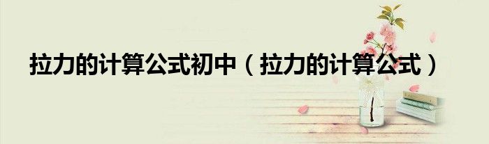 拉力的計(jì)算公式初中（拉力的計(jì)算公式）