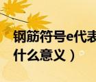 鋼筋符號e代表什么（鋼筋上面的符號各代表什么意義）
