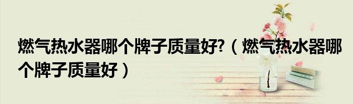 燃?xì)鉄崴髂膫€(gè)牌子質(zhì)量好?（燃?xì)鉄崴髂膫€(gè)牌子質(zhì)量好）