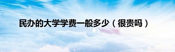 民辦的大學(xué)學(xué)費(fèi)一般多少（很貴嗎）