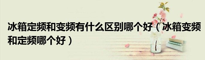 冰箱定頻和變頻有什么區(qū)別哪個(gè)好（冰箱變頻和定頻哪個(gè)好）