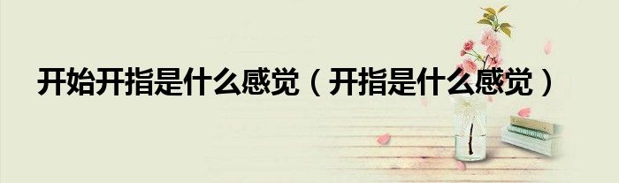 開(kāi)始開(kāi)指是什么感覺(jué)（開(kāi)指是什么感覺(jué)）
