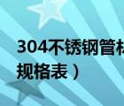 304不銹鋼管材規(guī)格表型號（304不銹鋼管材規(guī)格表）