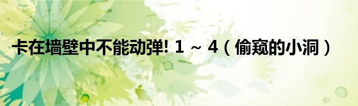 卡在墻壁中不能動彈! 1 ~ 4（偷窺的小洞）