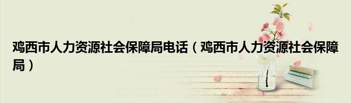 雞西市人力資源社會保障局電話（雞西市人力資源社會保障局）