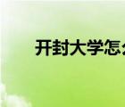 開(kāi)封大學(xué)怎么樣?（開(kāi)封大學(xué)怎么樣）