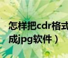 怎樣把cdr格式轉(zhuǎn)換為jpg格式（cdr格式轉(zhuǎn)換成jpg軟件）