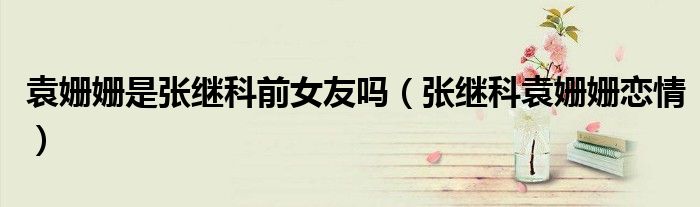 袁姍姍是張繼科前女友嗎（張繼科袁姍姍戀情）