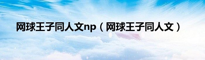 網(wǎng)球王子同人文np（網(wǎng)球王子同人文）