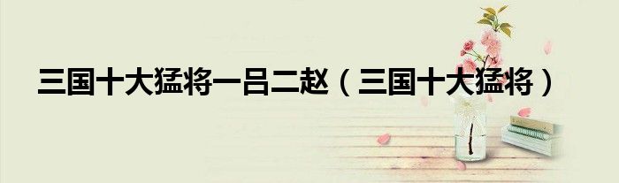 三國十大猛將一呂二趙（三國十大猛將）