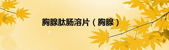 胸腺肽腸溶片（胸腺）