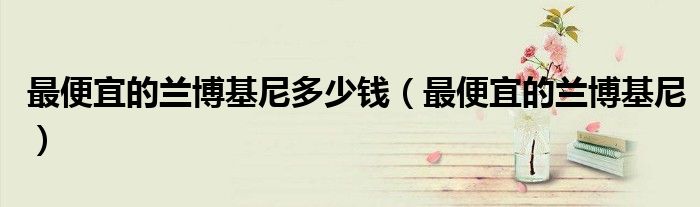 最便宜的蘭博基尼多少錢（最便宜的蘭博基尼）