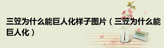 三笠為什么能巨人化樣子圖片（三笠為什么能巨人化）