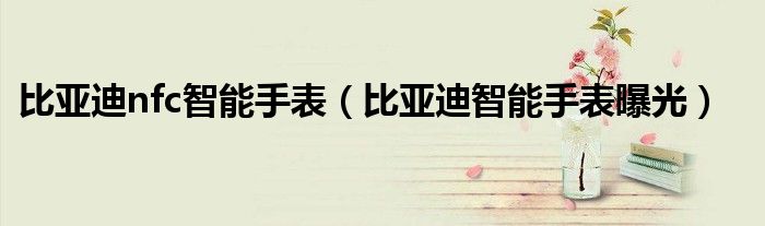比亞迪nfc智能手表（比亞迪智能手表曝光）