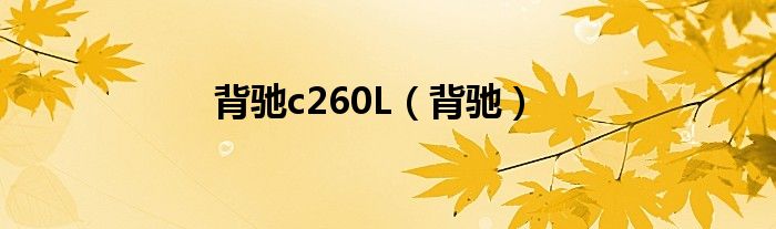 背馳c260L（背馳）