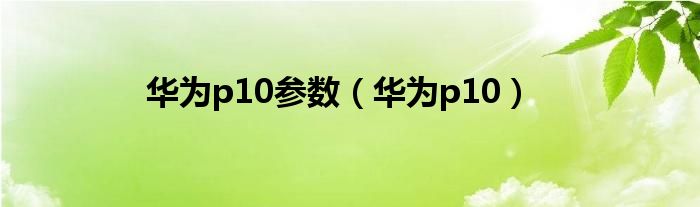 華為p10參數(shù)（華為p10）