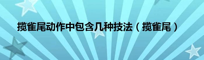 攬雀尾動作中包含幾種技法（攬雀尾）