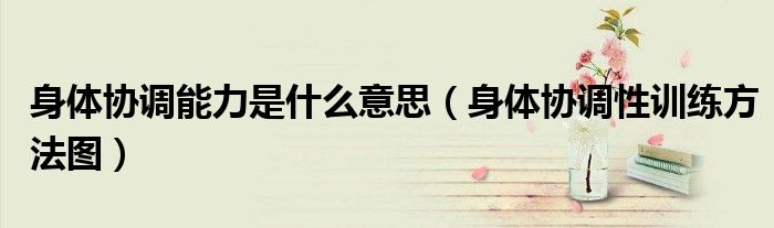身體協(xié)調(diào)能力是什么意思（身體協(xié)調(diào)性訓(xùn)練方法圖）