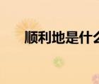 順利地是什么詞（順利地什么填詞語）