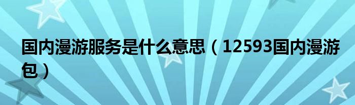 國內(nèi)漫游服務(wù)是什么意思（12593國內(nèi)漫游包）
