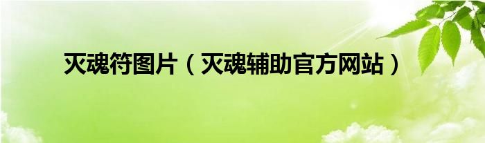滅魂符圖片（滅魂輔助官方網(wǎng)站）