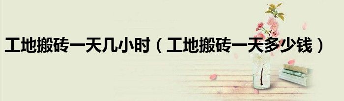 工地搬磚一天幾小時（工地搬磚一天多少錢）