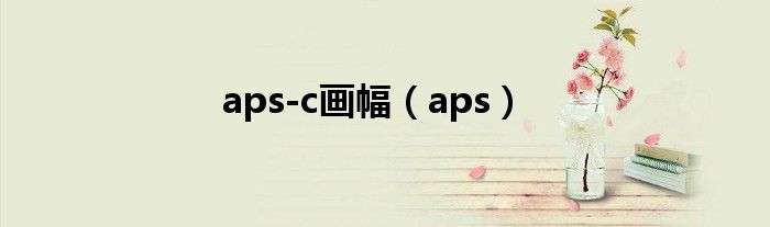 aps-c畫幅（aps）