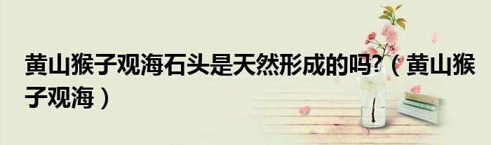 黃山猴子觀海石頭是天然形成的嗎?（黃山猴子觀海）