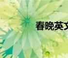 春晚英文怎么說(shuō)（春晚英文）