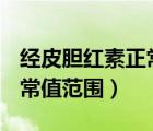 經(jīng)皮膽紅素正常值范圍238.3（經(jīng)皮膽紅素正常值范圍）