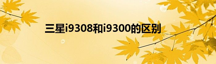 三星i9308和i9300的區(qū)別
