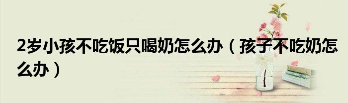 2歲小孩不吃飯只喝奶怎么辦（孩子不吃奶怎么辦）