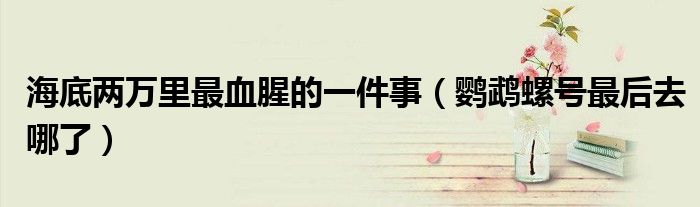 海底兩萬(wàn)里最血腥的一件事（鸚鵡螺號(hào)最后去哪了）