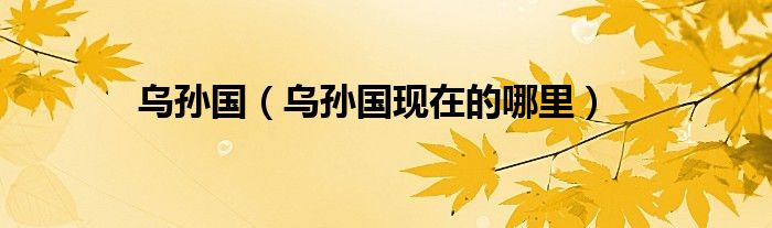烏孫國（烏孫國現(xiàn)在的哪里）