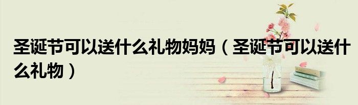 圣誕節(jié)可以送什么禮物媽媽（圣誕節(jié)可以送什么禮物）