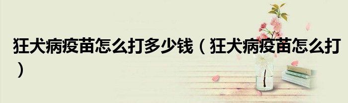 狂犬病疫苗怎么打多少錢（狂犬病疫苗怎么打）