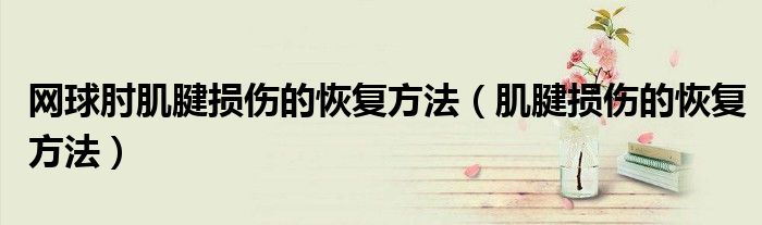 網(wǎng)球肘肌腱損傷的恢復(fù)方法（肌腱損傷的恢復(fù)方法）