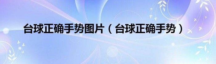 臺(tái)球正確手勢(shì)圖片（臺(tái)球正確手勢(shì)）