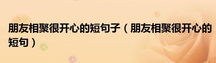 朋友相聚很開心的短句子（朋友相聚很開心的短句）