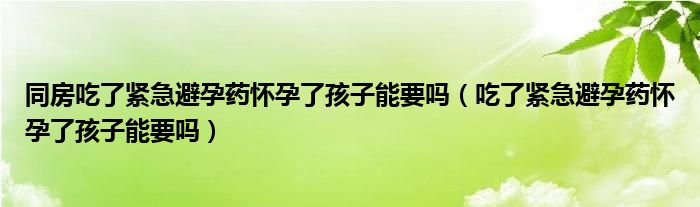 同房吃了緊急避孕藥懷孕了孩子能要嗎（吃了緊急避孕藥懷孕了孩子能要嗎）