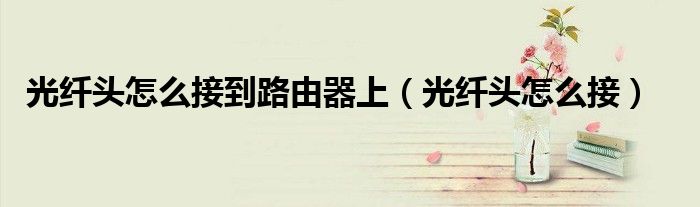 光纖頭怎么接到路由器上（光纖頭怎么接）
