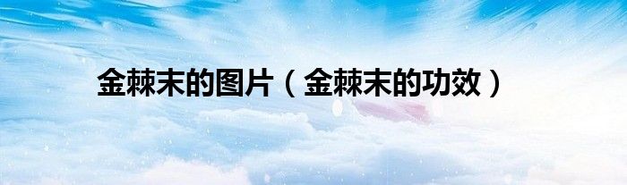 金棘末的圖片（金棘末的功效）