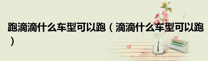 跑滴滴什么車型可以跑（滴滴什么車型可以跑）