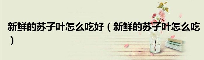 新鮮的蘇子葉怎么吃好（新鮮的蘇子葉怎么吃）