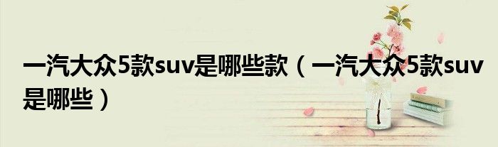 一汽大眾5款suv是哪些款（一汽大眾5款suv是哪些）