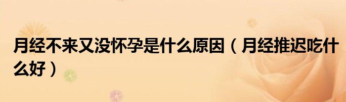 月經(jīng)不來又沒懷孕是什么原因（月經(jīng)推遲吃什么好）