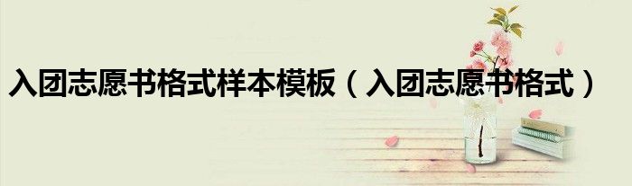 入團志愿書格式樣本模板（入團志愿書格式）