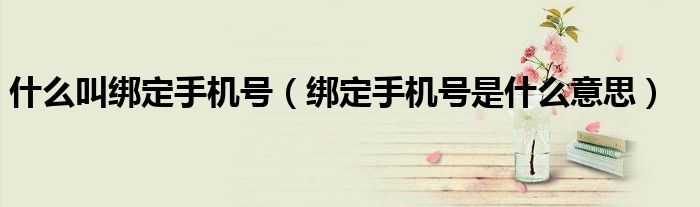 什么叫綁定手機(jī)號(hào)（綁定手機(jī)號(hào)是什么意思）